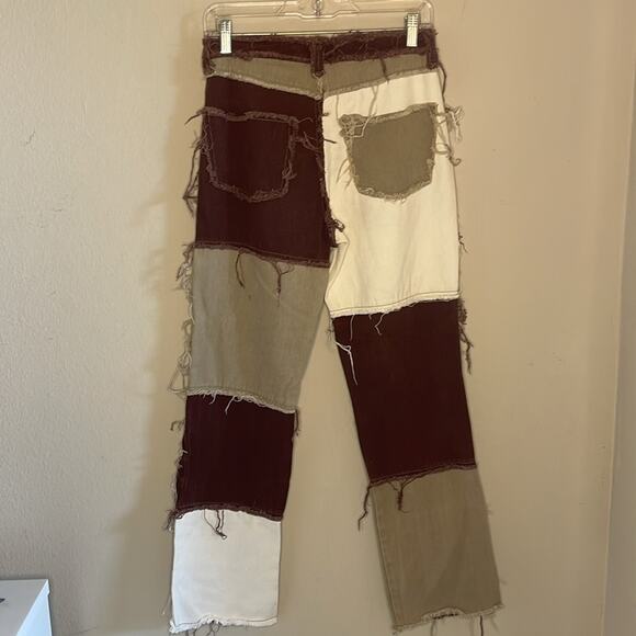 ASOS Jaded London boyfriend jeans in brown patchwork denim Women Size 26 - Picture 7 of 11